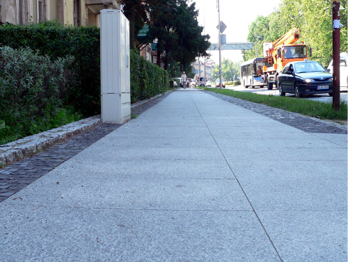 zdjęcie po modernizacji infrastruktury przestrzeni publicznej ul. Libana