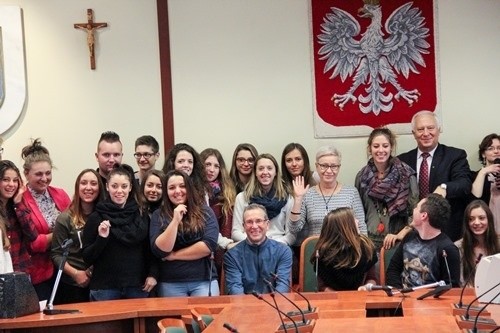 Uczniowie z Francji u prezydenta Legnicy