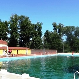 Zawody pływackie na basenie przy ul. Stromej