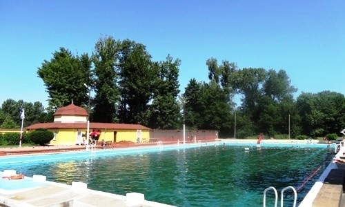 Zawody pływackie na basenie przy ul. Stromej