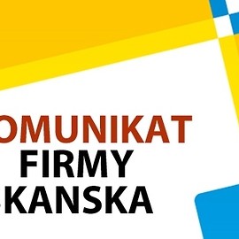 Komunikat firmy Skanska SA - wykonawcy przebudowy ul. Jaworzyńskiej