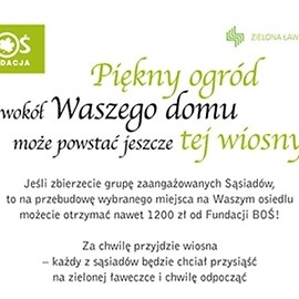 Warto przystąpić do akcji Fundacji BOŚ „Zielona Ławeczka”