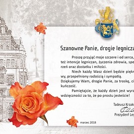powiększ zdjęcie: Życzenia Prezydenta Legnicy z okazji Dnia Kobiet