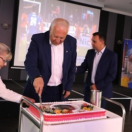 powiększ zdjęcie: Podziękowania i gratulacje dla Miedzi Legnica