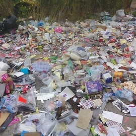 powiększ zdjęcie: Dzikie wysypisko śmieci przy ul. Hangarowej zlikwidowane