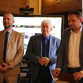 powiększ zdjęcie: Goście z Drohobycza odwiedzili nasze miasto i prezydenta