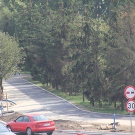 powiększ zdjęcie: Przebudowa al. Piłsudskiego. Odkryto dawną drogę do Koskowic
