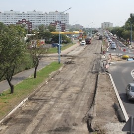 powiększ zdjęcie: Przebudowa al. Piłsudskiego. Odkryto dawną drogę do Koskowic