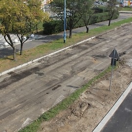 powiększ zdjęcie: Przebudowa al. Piłsudskiego. Odkryto dawną drogę do Koskowic