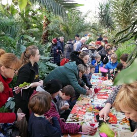 powiększ zdjęcie: Babcie i dziadkowie świętowali z wnukami w palmiarni