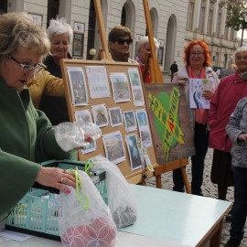 powiększ zdjęcie: Zrywania z plastikiem ciąg dalszy. Zamiast foliówek woreczki z firanek