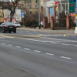 powiększ zdjęcie: Aktywne i bezpieczne przejście dla pieszych na ul. Wrocławskiej