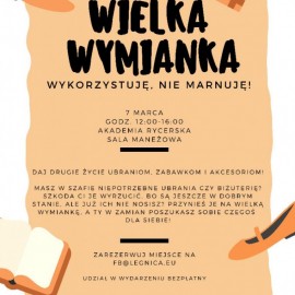 powiększ zdjęcie: Nie wyrzucaj ubrań, przyjdź na Wielką Wymiankę!