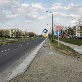 powiększ zdjęcie: Na osiedlu Piekary powstają nowe ścieżki rowerowe