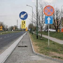 powiększ zdjęcie: Na osiedlu Piekary powstają nowe ścieżki rowerowe