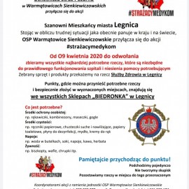 powiększ zdjęcie: Strażacy Medykom. Ruszyła piękna akcja pomocy służbie zdrowia