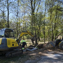 powiększ zdjęcie: Rewitalizacja fontann w parku Miejskim. Zobacz jak przebiegają prace