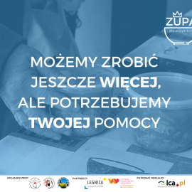 powiększ zdjęcie: Legniccy wolontariusze rozdali już 750 litrów Zupy w Koronie
