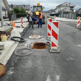 powiększ zdjęcie: Aktualności z budowy ulicy Gumińskiego - podziemne i powierzchniowe