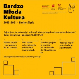 powiększ zdjęcie: Masz pomysł na inicjatywę kulturalną? Zawalcz o 10 tys. zł