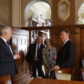 powiększ zdjęcie: Thomas Oppermann, wiceprzewodniczący Bundestagu z wizytą w Legnicy