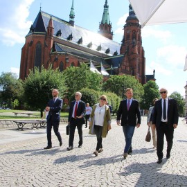 powiększ zdjęcie: Thomas Oppermann, wiceprzewodniczący Bundestagu z wizytą w Legnicy