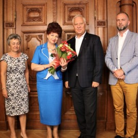 powiększ zdjęcie: Prezydent spotkał się z dyrektorami legnickich szkół średnich