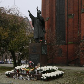 powiększ zdjęcie: Tysiąc chryzantem ozdobi nasze miasto. Już są ustawiane