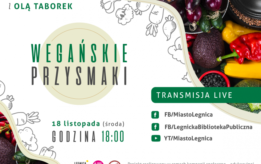 LIVE Wegańskie przysmaki już 18 listopada. Zapraszamy na spotkanie z Olą Taborek
