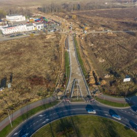 powiększ zdjęcie: Budowa nowego układu komunikacyjnego na zdjęciach z drona
