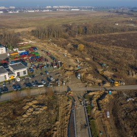 powiększ zdjęcie: Budowa nowego układu komunikacyjnego na zdjęciach z drona
