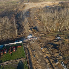 powiększ zdjęcie: Budowa nowego układu komunikacyjnego na zdjęciach z drona