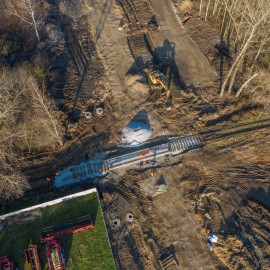 powiększ zdjęcie: Budowa nowego układu komunikacyjnego na zdjęciach z drona