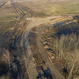 powiększ zdjęcie: Budowa nowego układu komunikacyjnego na zdjęciach z drona