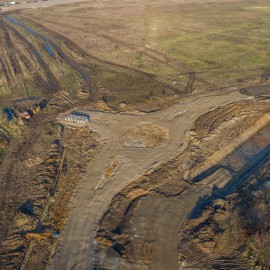 powiększ zdjęcie: Budowa nowego układu komunikacyjnego na zdjęciach z drona