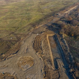 powiększ zdjęcie: Budowa nowego układu komunikacyjnego na zdjęciach z drona