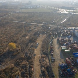 powiększ zdjęcie: Budowa nowego układu komunikacyjnego na zdjęciach z drona