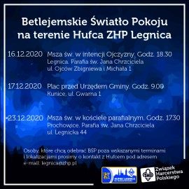powiększ zdjęcie: Betlejemski Światło Pokoju jest już u legnickich harcerzy