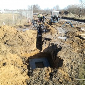 powiększ zdjęcie: Powstaje droga łącząca teren inwestycyjny z obwodnicą zachodnią