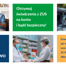 Kampania dla klientów ZUS. Bezpiecznie, zdrowo, bezgotówkowo
