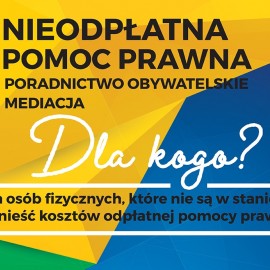 Skorzystaj z darmowej pomocy prawnej i poradnictwa obywatelskiego