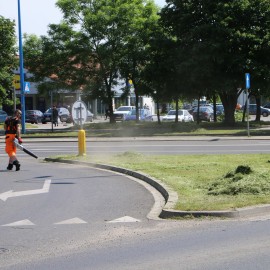 powiększ zdjęcie: Trawy w pasach drogowych są koszone na 100 ulicach
