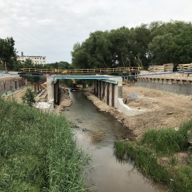 powiększ zdjęcie: Remont mostu na ul. Leszczyńskiej. Prace przebiegają zgodnie z planem