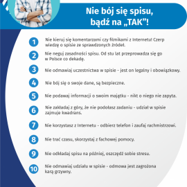 Narodowy Spis Powszechny. Nie bój się spisać, bądź na tak