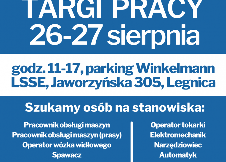 Firma Winkelman na zaprasza na swoje targi pracy. Zobacz co oferuje