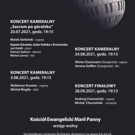 powiększ zdjęcie: Legnickie Wieczory Organowe. Zapraszamy na koncert szwajcarskich wirtuozów