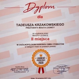 powiększ zdjęcie: Legnica w czołówce najlepszych i najbardziej rozwojowych samorządów
