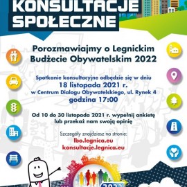 powiększ zdjęcie: Zgłoś swoje opinie i uwagi dotyczące Legnickiego Budżetu Obywatelskiego 2022