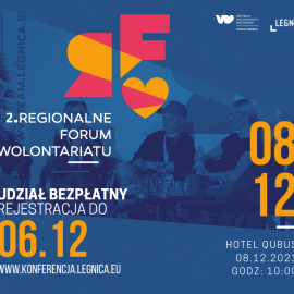 Zapraszamy na Regionalne Forum Wolontariatu. Rejestracja do 6 grudnia