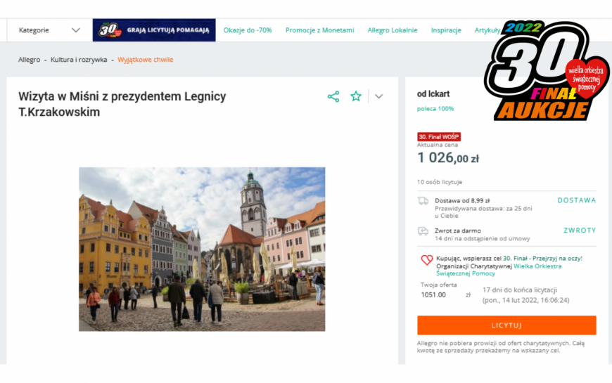 WOŚP: duża popularność prezydenckich aukcji